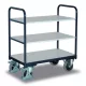 Többszintes kocsi, esd, 3 rakodófelülettel hxsz 850x500 mm, külső méretek hxszxm 910x500x990 mm, teherbírás 250 kg
