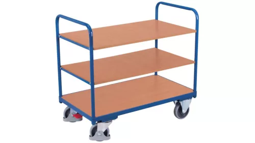 Többszintes kocsi, 3 rakodófelülettel hxsz 1200x800 mm, külső méretek hxszxm 1260x800x990 mm, teherbírás 250 kg