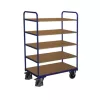 Többszintes kocsi, 5 rakodófelülettel hxsz 850x500 mm, külső méretek hxszxm 910x500x1530 mm, teherbírás 250 kg