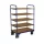 Többszintes kocsi, 5 rakodófelülettel hxsz 850x500 mm, külső méretek hxszxm 910x500x1530 mm, teherbírás 250 kg