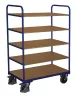 Többszintes kocsi, 5 rakodófelülettel hxsz 850x500 mm, külső méretek hxszxm 910x500x1530 mm, teherbírás 250 kg