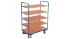 Többszintes kocsi, 5 rakodófelülettel hxsz 1000x700 mm, külső méretek hxszxm 1060x700x1530 mm, teherbírás 250 kg