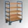 Többszintes kocsi, 5 dobozzal, rakodófelület hxsz 815x455 mm, külső méretek hxszxm 910x500x1530 mm, teherbírás 250 kg
