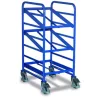 Euro dobozos kocsi, 5 nyitott alvázzal, rakfelület hxsz 1240x610 mm, külső méretek hxszxm 1350x665x1700 mm, teherbírás 250 kg