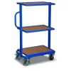 Asztalkocsi, 3 nyitott kerettel (fix), rakodófelület hxsz 610x410 mm, külső méretek hxszxm 815x455x1185 mm, teherbírás 200 kg