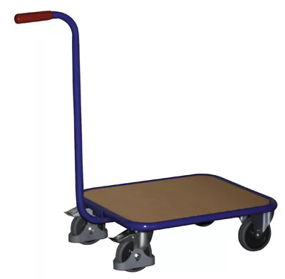 Egykezes kocsik, 2 rakodófelülettel hxsz 600x450 mm, külső méretek hxszxm 940x455x910 mm, teherbírás 200 kg, ral 5010 enciánkék