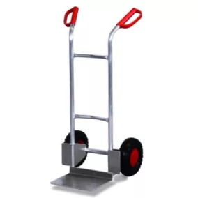   Alumínium molnárkocsi, vödör sz x mé 320x250 mm, sz x mé x ma 570x531x1075 mm, teherbírás 150 kg, pneumatikus kerekek