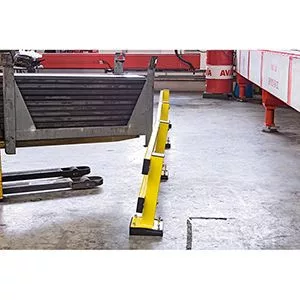 Ütközésvédő deszka, c-profil, 100x40x3 mm, tűzihorganyzott és sárga műanyaggal bevont, kültéri használatra, 1000 mm hosszú
