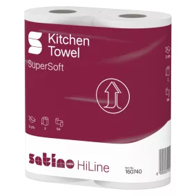   Satino Wepa HiLine kéztörlő 2 rétegű fehér 2x64lap, 16 csomag/zsák
