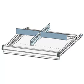   Válaszfal készlet 1 résfal / 2 elválasztó, 100/125 mm-es házmagassághoz, 578x600 mm-es szélesség x mélység házmérethez alkalmas