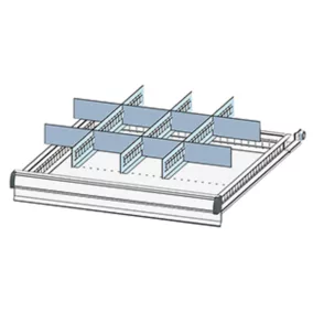   Válaszfal készlet 3 résfal, 8 elválasztóval, 300 mm-es házmagassághoz, 578x600 mm-es szélességű házmérethez alkalmas
