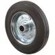 Szállítóeszköz kerék, termoplasztikus. gumi szürke, átmérő 80 mm, teherbírás 100 kg, görgőscsapágy