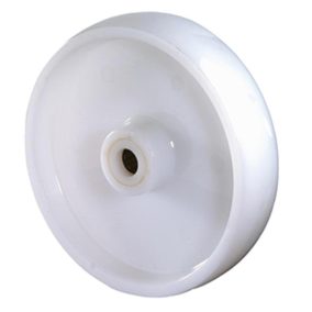   Szállítóeszköz kerék, fehér műanyag, átmérő. 80 mm, teherbírás 125 kg, görgőscsapágy