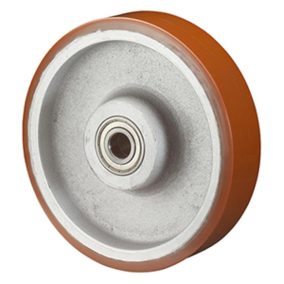   Nagy teherbírású kerék, poliuretán 95+/-3 piros, átm. 100 mm, teherbírás 295 kg, golyóscsapágy