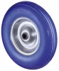 Kerék, kék poliuretán, átm. 260 mm, teherbírás 160 kg, görgőscsapágy, átszúrásbiztos
