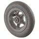 Levegős kerekek, szürke gumi, hornyolt profil, átmérő. 150 mm, teherbírás 60 kg, műanyag felni, golyóscsapágy