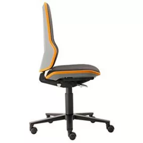   Munkahelyi forgószék, állandó érintkezésű, görgőkkel, szürke rugalmas szalaggal, kárpit nélküli alapszék, ülésmagasság 450-620 mm, din 68877