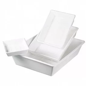  Laboratóriumi tálkészlet, 6 db, pp, amely a következőket tartalmazza: 1x0,5 l, 1x1,5 l, 1x3 l, 1x10 l, 1x21 l, 1x39 l, fehér