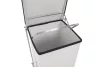 Ipari pedálos szemetes, űrtartalom 27 liter, fehér, acél, széxméxma 360x370x440 mm, súly 7,88 kg