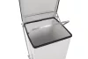 Ipari pedálos szemetes, űrtartalom 27 liter, fehér, acél, széxméxma 360x370x440 mm, súly 7,88 kg