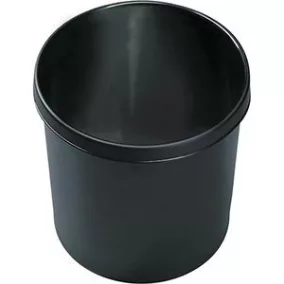   Műanyag papírkosár, lángálló, űrtartalom 12 l, átmérő x magasság 260 x 270 mm, fekete, 5 darabos csomag