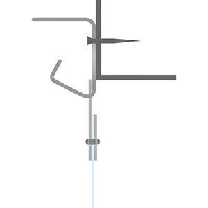 Ipari függöny, 200x2 mm-es léccel, 35 százalék/75 mm átfedéssel, karral és akasztóval együtt