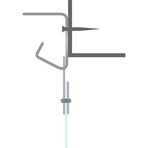 Ipari függöny, 200x2 mm-es léccel, 35 százalék/75 mm átfedéssel, karral és akasztóval együtt
