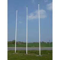 Üvegszálas erősítésű zászlórúd belső kötélvezetéssel és emelőszerkezettel