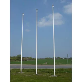   Üvegszálas erősítésű zászlórúd belső kötélvezetéssel és emelőszerkezettel, billenőszerkezettel, árbocvéggel és súllyal. hossz 6 méter