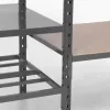 Többcélú, csavarmentes polcrendszer, csavarmentes polcrendszer, alsó rész széxméxma 1260x800x2000 mm, polcterhelés 460 kg, 4 szint, tömör lemez polcok, tartók és polcok ral 7024 grafitszürke