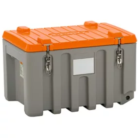   Anyagdoboz, polietilén, szürke/narancssárga, űrtartalom 150 l, széxméxma 800x600x530 mm, súly 14 kg