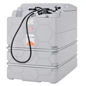   Dízel tartályrendszer, beltéri telepítés, térfogat 1500 l, 4 m töltőtömlő, súly 165 kg, elektromos szivattyúval 56 l/perc
