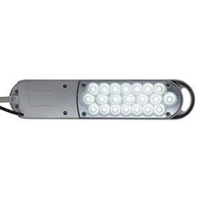   Led-es lámpa atlantic, szorítótalp, lámpafej 330x70 mm, magasság 420 mm, 21 led, 9 w, fekete