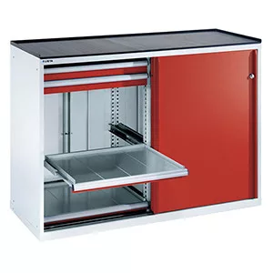 Kihúzható polc elektromos meghajtással, egyoldalas, 4 szint + tetőpolc, hasznos magasság 300 mm, hasznos mélység 560 mm, karterhelés 1500 kg, széxméxma 3100x1090x2385 mm