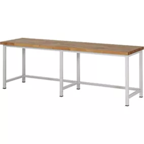   Munkapad, szé x mé x ma 2500x700x840 mm, 40 mm-es bükk munkalap, ral 7035