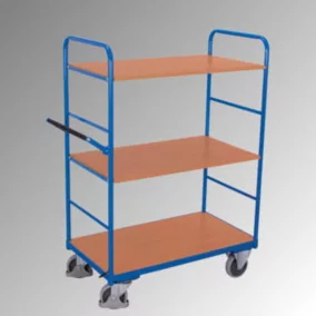   Polcos kocsi fékkel, 3 rakodófelülettel hxsz 1000x600 mm, külső méretek 1220x660x1530 mm, teherbírás 250 kg