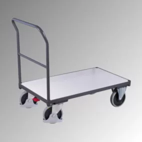   Tolókaros kocsi, esd, rakodófelület hxsz 1030x600 mm, külső méretek hxszxm 1125x600x1015 mm, teherbírás 500 kg