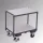 Euro system roller, 2 rakodófelülettel hxsz 605x410 mm, 10 mm magas peremmel, külső méretek 675x415x665 mm, teherbírás 250 kg