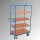 Polcos kocsi összecsukható polcokkal, 4 rakodófelülettel hxsz 975x700 mm, külső méretek hxszxm 1200x700x1890 mm, teherbírás 500 kg