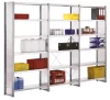 Csavarmentes polc oldalfalakkal, horganyzott, alsó rész, 6 horganyzott polc, polcterhelés 350 kg, széxméxma 1005x600x2500 mm