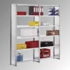 Csavarmentes polc oldalfalakkal, horganyzott, alsó rész, 6 horganyzott polc, polcterhelés 350 kg, széxméxma 1005x600x2500 mm