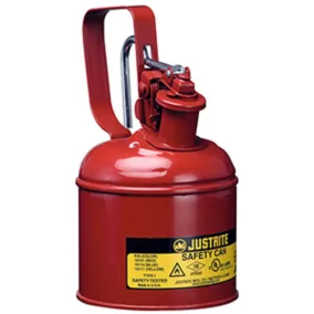   Acéllemezből készült biztonsági tartály, átmérő x magasság 117x210 mm, térfogat. 1 liter, piros színű
