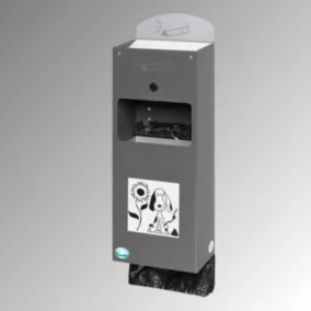   Kutyaürülék-adagoló hamutartóval, szé x mé x ma 205x130x600 mm, horganyzott és festett db703, zárható