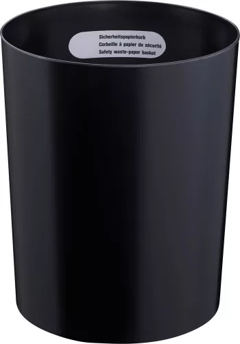 Biztonsági szelektív hulladékgyűjtő, lángálló műanyag, űrtartalom 20 l, átmérő x magasság 280 x 340 mm, világosszürke, 5 darabos csomag