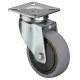 Esd készülék mozgató, fix görgő, termoplasztikus gumi, szürke, átmérő. 80 mm, teherbírás 80 kg, golyóscsapágy, csavaros lemez