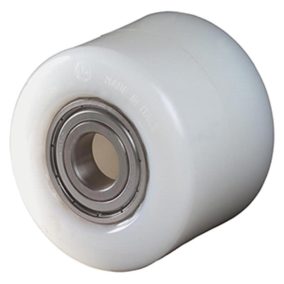   Villagörgő raklapemelőhöz, poliamid, átmérő x szélesség 82 x 60 mm, agyhossz 56 mm, teherbírás 600 kg, golyóscsapágy