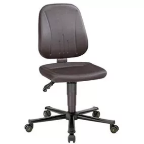   Esd munkaszék, fekete szövetkárpitozás, gázrugós ülésállítás 440-620 mm, terhelésfüggő fékezhető kerekek