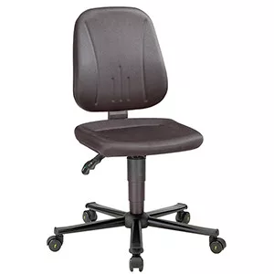 Esd munkaszék, fekete szövetkárpittal, gázrugós ülésállítás 580-850 mm, műanyag csúszkák és lábtartó