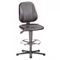   Esd munkaszék, fekete szövetkárpitozás, gázrugós ülésállítás 440-620 mm, terhelésfüggő fékezhető kerekek