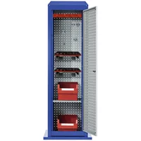 5 perforált panel, 1 polc, 1 ajtó, ral 5010/7035